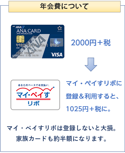 ANA VISA 一般カードの年会費について
